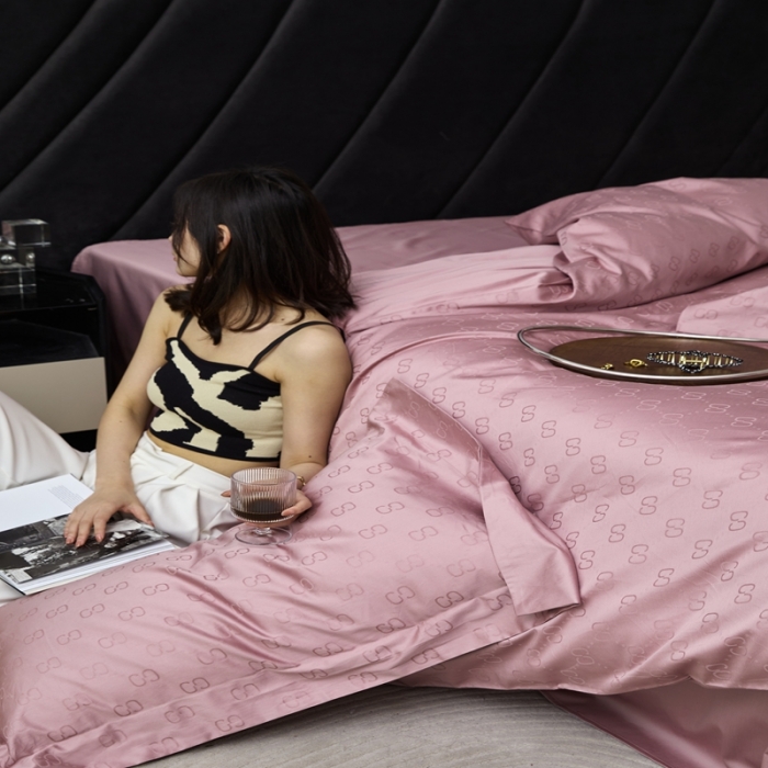 91家纺网 家纺一手货源 找家纺 （总）安莱生活 2023新款 100S纯棉提花四件套