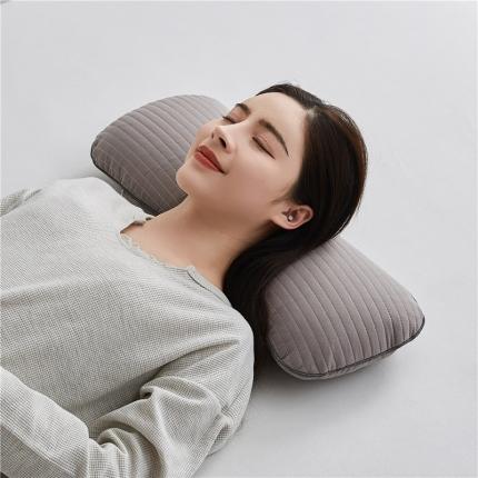 91家纺网 家纺一手货源 找家纺 （总）乐可 2023新款全棉砂洗荞麦骨头枕 枕头枕芯