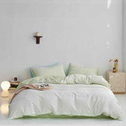 91家纺网 家纺一手货源 找家纺 （总）安莱生活 2023新款 爆款水洗棉提花锦瑟基础款四件套