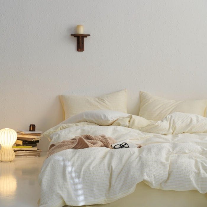 91家纺网 家纺一手货源 找家纺 （总）安莱生活 2023新款 爆款水洗棉提花锦瑟基础款四件套