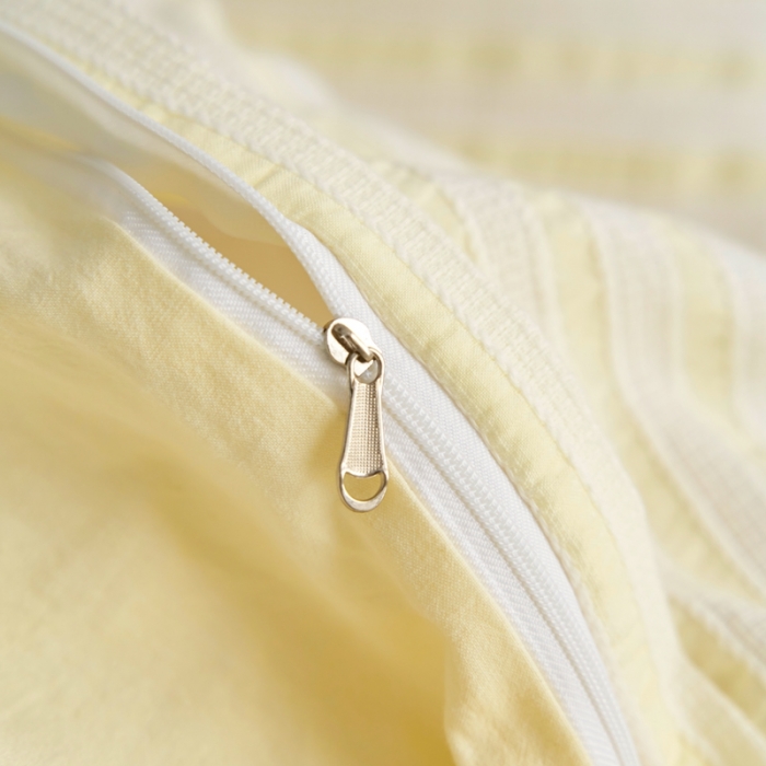 91家纺网 家纺一手货源 找家纺 安莱生活 2023新款 爆款水洗棉提花锦瑟基础款四件套 锦瑟基础款-奶黄