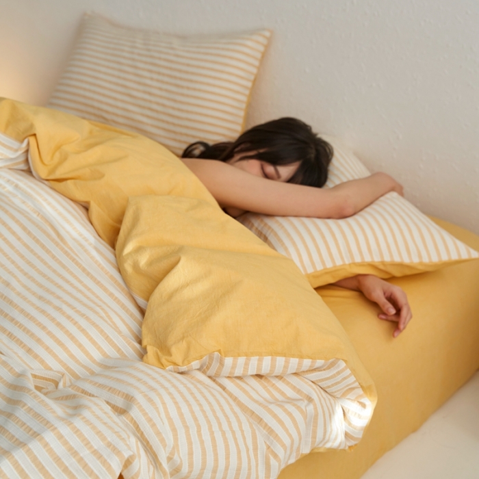 91家纺网 家纺一手货源 找家纺 安莱生活2023新款 爆款水洗棉提花锦瑟基础款四件套 锦瑟基础款-驼黄