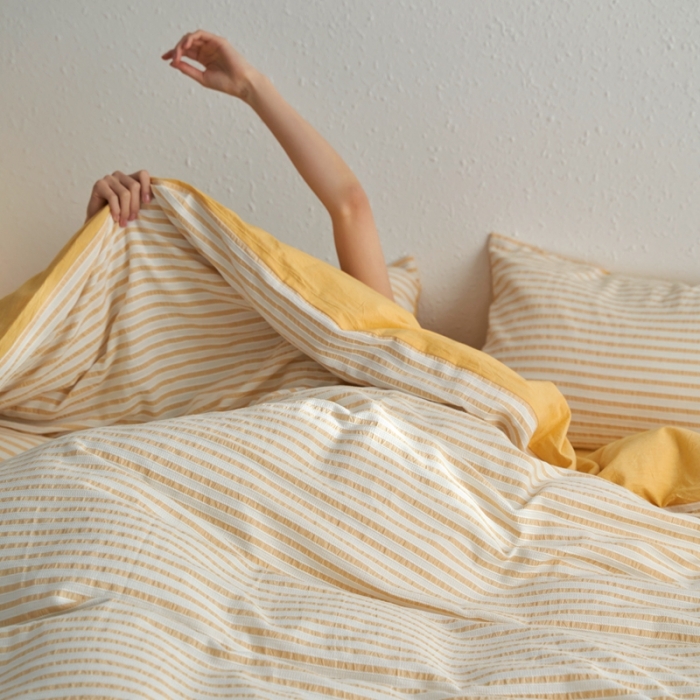 91家纺网 家纺一手货源 找家纺 安莱生活2023新款 爆款水洗棉提花锦瑟基础款四件套 锦瑟基础款-驼黄