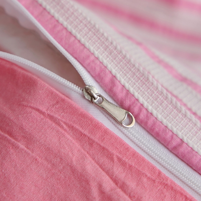 91家纺网 家纺一手货源 找家纺 安莱生活 2023新款 爆款水洗棉提花锦瑟基础款四件套 锦瑟基础款-桃红