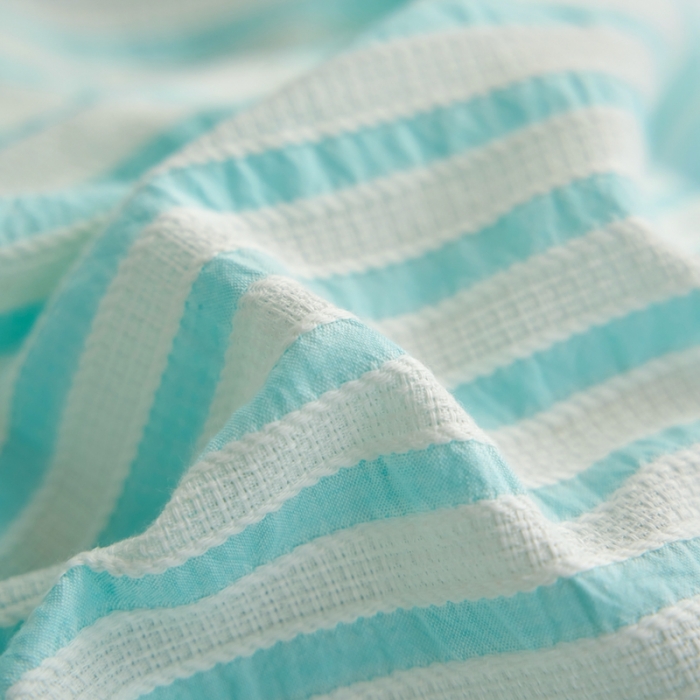 91家纺网 家纺一手货源 找家纺 安莱生活 2023新款 爆款水洗棉提花锦瑟基础款四件套 锦瑟基础款-天蓝