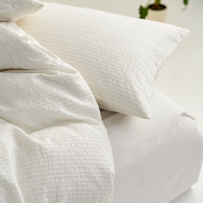 91家纺网 家纺一手货源 找家纺 安莱生活 2023新款 爆款水洗棉提花锦瑟基础款四件套 锦瑟基础款-盐白