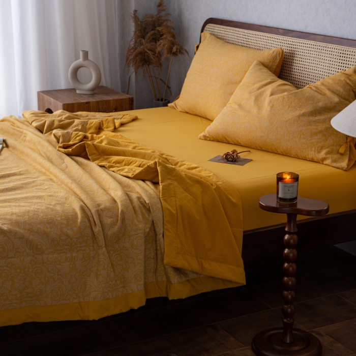 91家纺网 家纺一手货源 找家纺 （总）安莱生活2023新款 双层纱华夫格夏被四件套及单独夏被