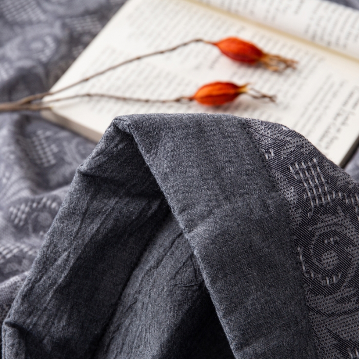 91家纺网 家纺一手货源 找家纺 安莱生活2023新款 双层纱华夫格夏被四件套及单独夏被 华夫格-深灰