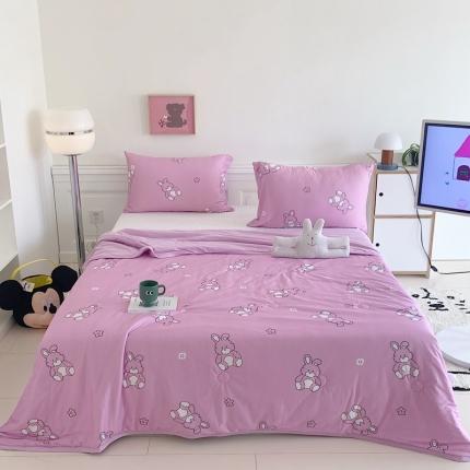 91家纺网 家纺一手货源 找家纺 星期八 2023新款卡通宝宝棉大豆夏被-第二批 抱枕兔