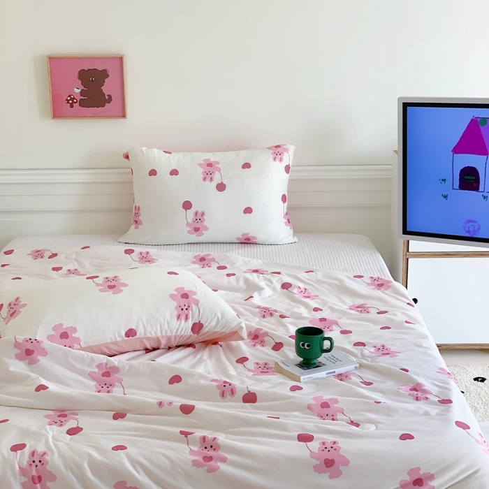 91家纺网 家纺一手货源 找家纺 （总）星期八 2023新款卡通宝宝棉大豆夏被-第二批