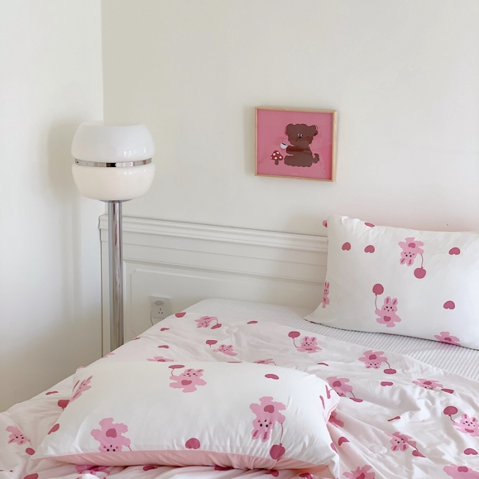 91家纺网 家纺一手货源 找家纺 星期八 2023新款卡通宝宝棉大豆夏被-第二批 爱心气球兔