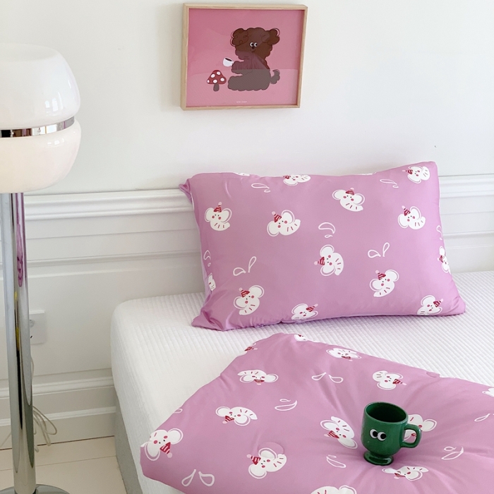 91家纺网 家纺一手货源 找家纺 星期八 2023新款卡通宝宝棉大豆夏被-第二批 波比象粉