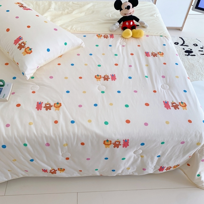 91家纺网 家纺一手货源 找家纺 星期八 2023新款卡通宝宝棉大豆夏被-第二批 波点萌宠