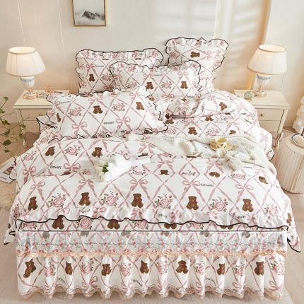 91家纺网 家纺一手货源 找家纺 （总）宜凡 2023新款 全棉韩版床裙四件套