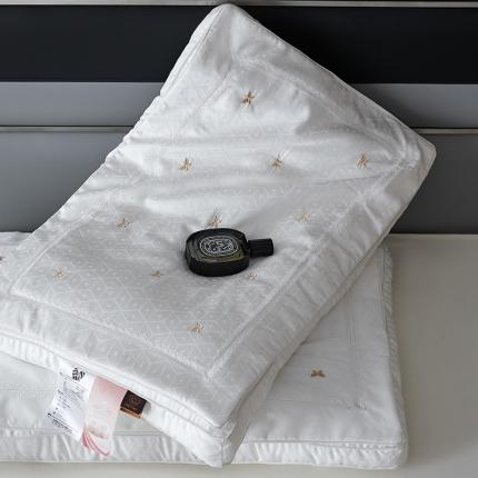 91家纺网 家纺一手货源 找家纺 总头等舱 2023新款100支天丝棉A类大提花桑蚕丝（长丝）护颈抗菌枕