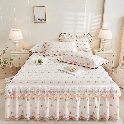 91家纺网 家纺一手货源 找家纺 （总）宜凡 2023新款 全棉韩版床裙三件套