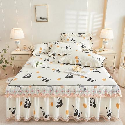 91家纺网 家纺一手货源 找家纺 （总）宜凡 2023新款 全棉韩版床裙三件套