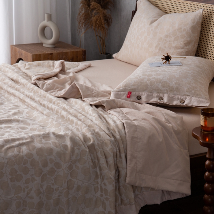 91家纺网 家纺一手货源 找家纺 （总）安莱生活 2023新款 棉麻夏被四件套及单独夏被