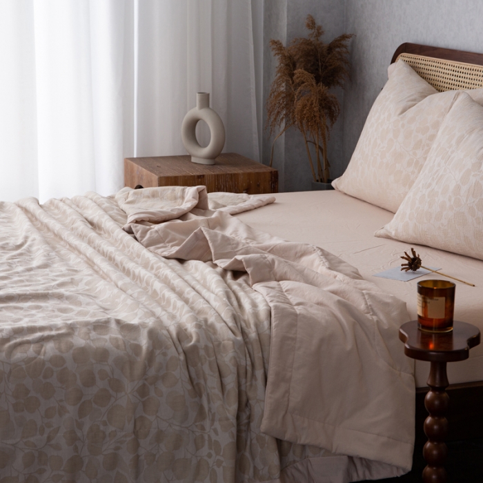 91家纺网 家纺一手货源 找家纺 （总）安莱生活 2023新款 棉麻夏被四件套及单独夏被