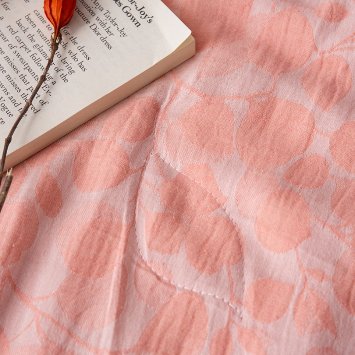 91家纺网 家纺一手货源 找家纺 安莱生活 2023新款 棉麻夏被四件套及单独夏被 棉麻-嫩粉