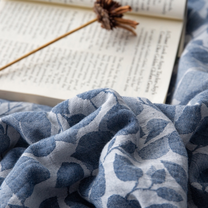 91家纺网 家纺一手货源 找家纺 安莱生活 2023新款 棉麻夏被四件套及单独夏被 棉麻-深蓝