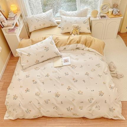 91家纺网 家纺一手货源 找家纺 瑞莱 2023春夏新款13372全棉印花四件套-花卉系列婉然