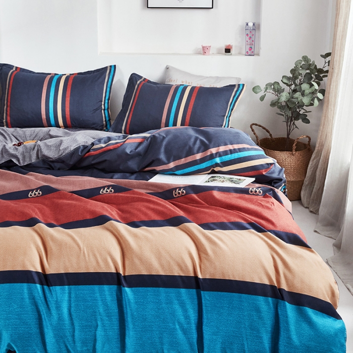 91家纺网 家纺一手货源 找家纺 宏源家纺 2023新款芦荟棉亲肤四件套 人在旅途