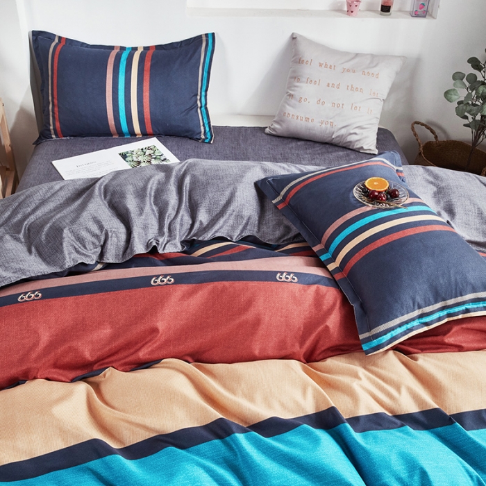 91家纺网 家纺一手货源 找家纺 宏源家纺 2023新款芦荟棉亲肤四件套 人在旅途