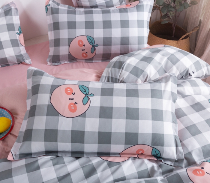 91家纺网 家纺一手货源 找家纺 宏源家纺 2023新款芦荟棉亲肤四件套 甜心物语