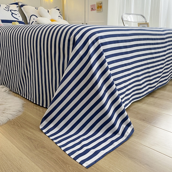 91家纺网 家纺一手货源 找家纺 宏源家纺 2023新款芦荟棉亲肤四件套 条纹兔