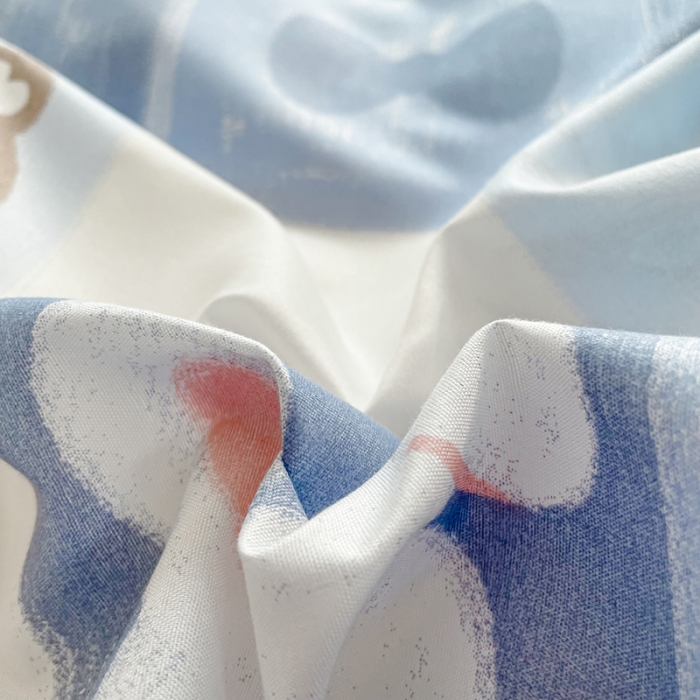 91家纺网 家纺一手货源 找家纺 宏源家纺 2023新款芦荟棉亲肤四件套 兔与熊