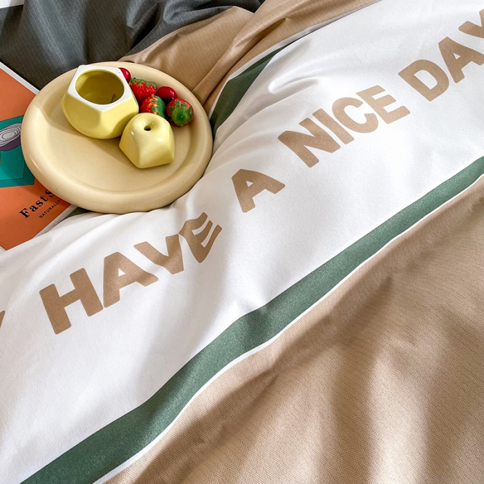 91家纺网 家纺一手货源 找家纺 宏源家纺 2023新款芦荟棉亲肤四件套 希望时空