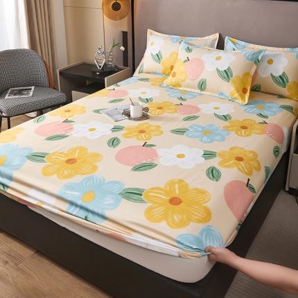 91家纺网 家纺一手货源 找家纺 （总）佑佳家纺 2024新款磨毛印花植物羊绒舒适亲肤单 床笠