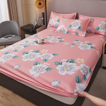 91家纺网 家纺一手货源 找家纺 （总）佑佳家纺 2024新款磨毛印花植物羊绒舒适亲肤单 床笠