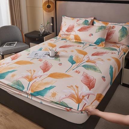 91家纺网 家纺一手货源 找家纺 （总）佑佳家纺 2024新款磨毛印花植物羊绒舒适亲肤单 床笠