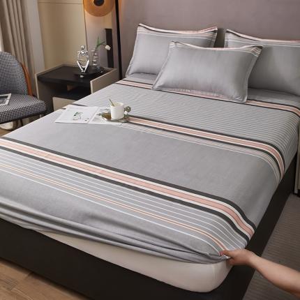 91家纺网 家纺一手货源 找家纺 （总）佑佳家纺 2024新款磨毛印花植物羊绒舒适亲肤单 床笠