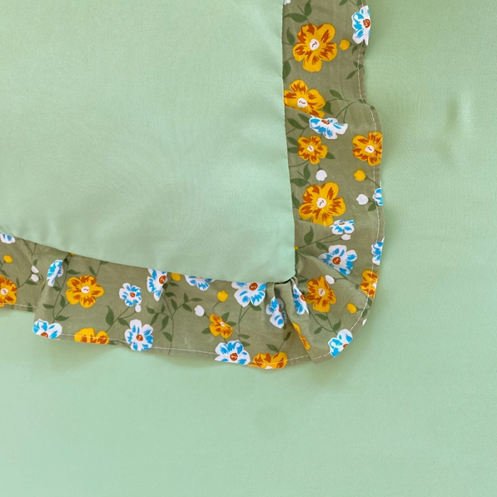 91家纺网 家纺一手货源 找家纺 易辰美 2024新款双层纱水洗磨毛德芙棉绣花四件套 相见欢