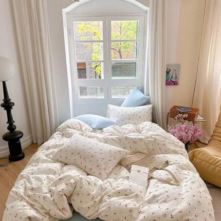 91家纺网 家纺一手货源 找家纺 （总）玖玖爱 2023新款双层纱有氧纱印花四件套