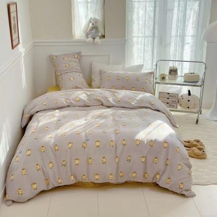 91家纺网 家纺一手货源 找家纺 （总）玖玖爱 2023新款双层纱有氧纱印花四件套