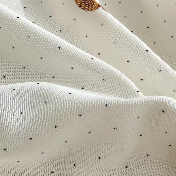 91家纺网 家纺一手货源 找家纺 玖玖爱 2023新款双层纱有氧纱印花四件套 点点熊