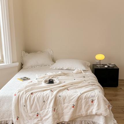 91家纺网 家纺一手货源 找家纺 （总）洋铭区 2023新款全棉皱皱双层纱夏被