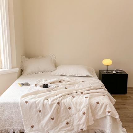 91家纺网 家纺一手货源 找家纺 （总）洋铭区 2023新款全棉皱皱双层纱夏被