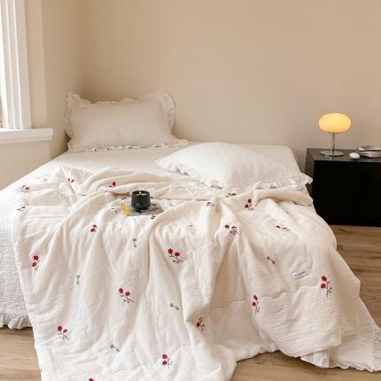 91家纺网 家纺一手货源 找家纺 （总）洋铭区 2023新款全棉皱皱双层纱夏被