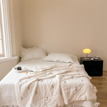 91家纺网 家纺一手货源 找家纺 （总）洋铭区 2023新款全棉皱皱双层纱夏被