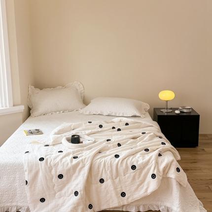 91家纺网 家纺一手货源 找家纺 （总）洋铭区 2023新款全棉皱皱双层纱夏被