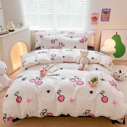 91家纺网 家纺一手货源 找家纺 （总）顾里家纺 2023新款40支13372全棉四季款韩系氛围四件套