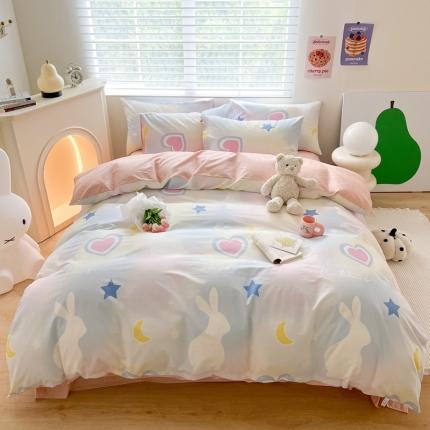 91家纺网 家纺一手货源 找家纺 （总）顾里家纺 2023新款40支13372全棉四季款韩系氛围四件套