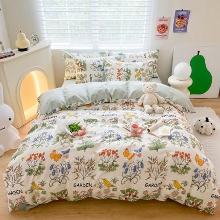 91家纺网 家纺一手货源 找家纺 （总）顾里家纺 2023新款40支13372全棉四季款韩系氛围四件套