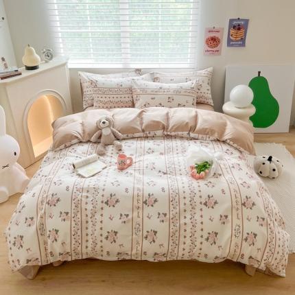 91家纺网 家纺一手货源 找家纺 （总）顾里家纺 2023新款40支13372全棉四季款韩系氛围四件套