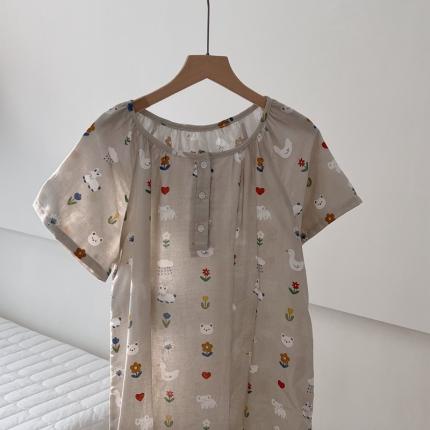 91家纺网 家纺一手货源 找家纺 源启 2023新款 居家服 快乐森林